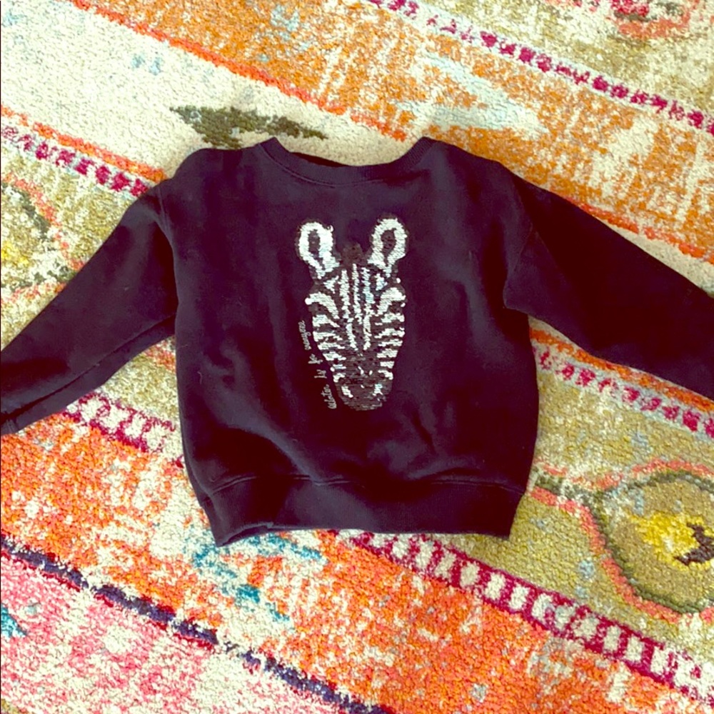 Zara Kids zebra with sequins that flip